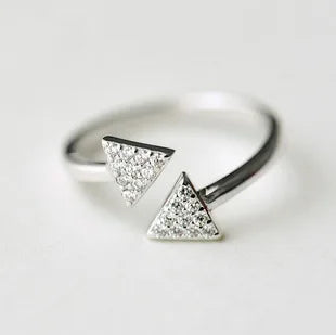 925 Sterling Silver Rings for Women Geometric Open Ring Hypoallergenic Sterling Silver Jewelry Gifts for Girls