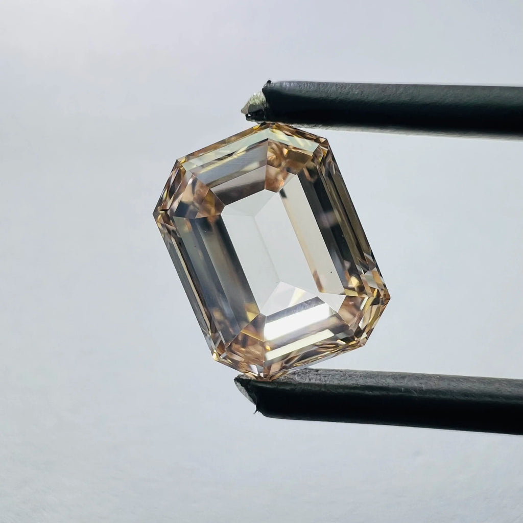 Exquisite Loose Emerald Cut Laser Drilled Pink VVS2 Lab Engineered Diamonds Excellent Sparkle Bridal Jewelry Signature Creations