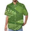 High Quality Samoan Short Sleeve Casual Hawaii Style Men's Shirts Tops Custom Printed Big Size Polynesian Tribal Aloha Shirts