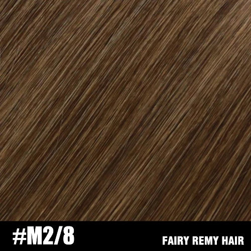 Fairy Remy Hair 20-22" Remy Keratin Flat Tip Human Hair Extensions Straight Capsules Natural Pre Bonded Hair 0.8g/Strand