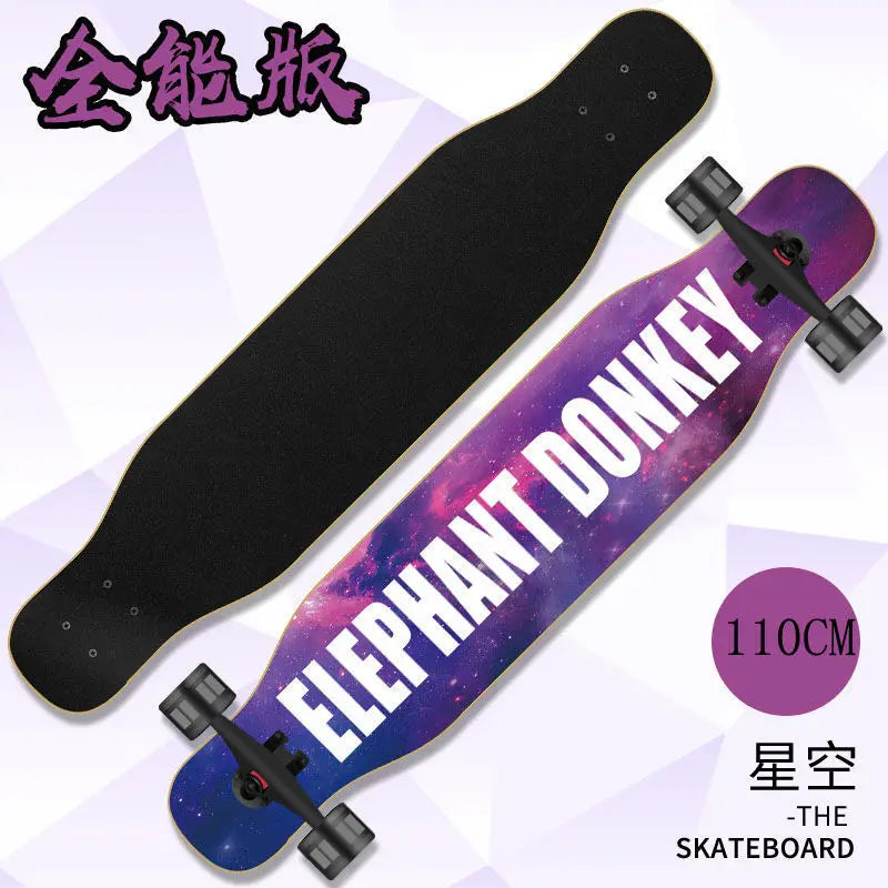Beginners Long Board Skateboard Female Male Adults Students Teenagers Four-Wheel Magnesium Alloy Walking Dance Board China