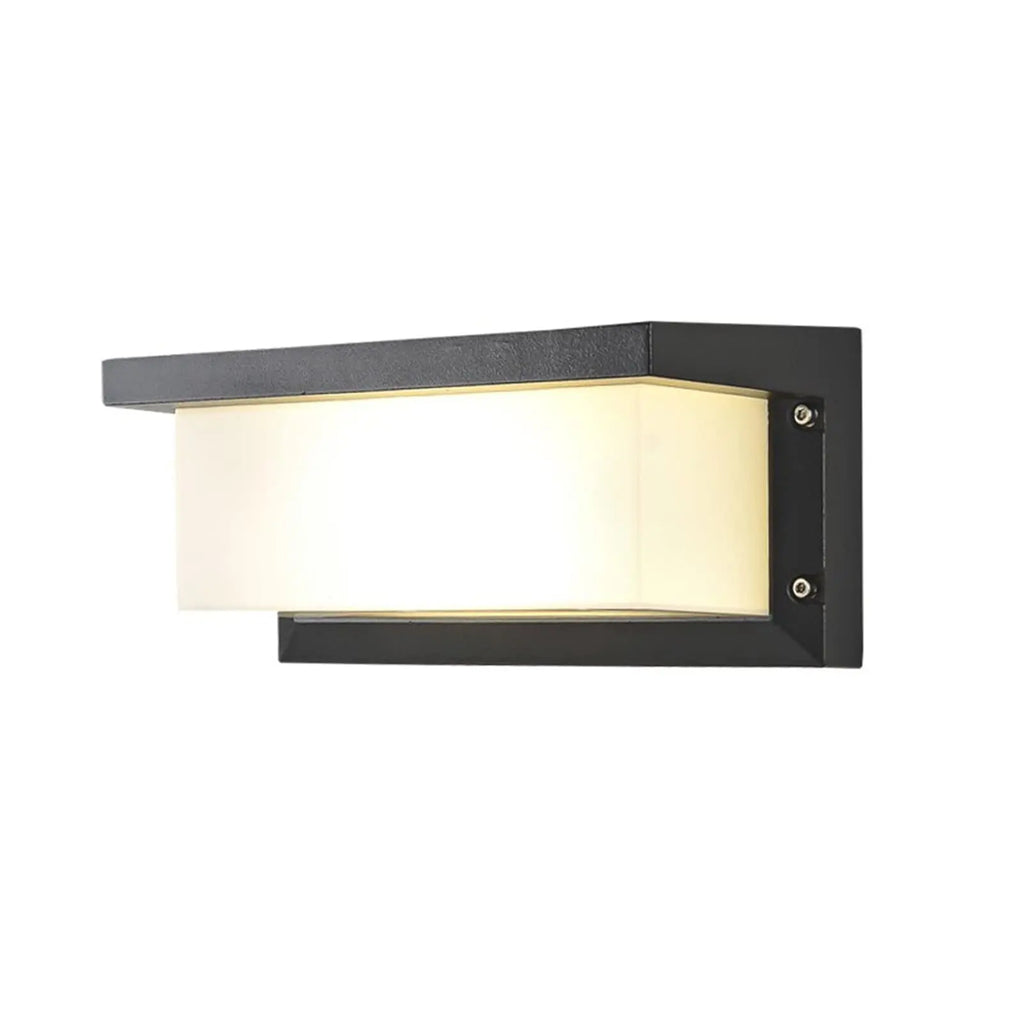 Modern Minimalist Waterproof Black Garden Outdoor Wall Lamp  for Garden Courtyard Villa Bedroom Living Room