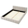 M Queen Size Upholstered Bed Frame Durable Bedroom Furniture Chenille Fabric Platform Bed Frame with Tufted Headboard