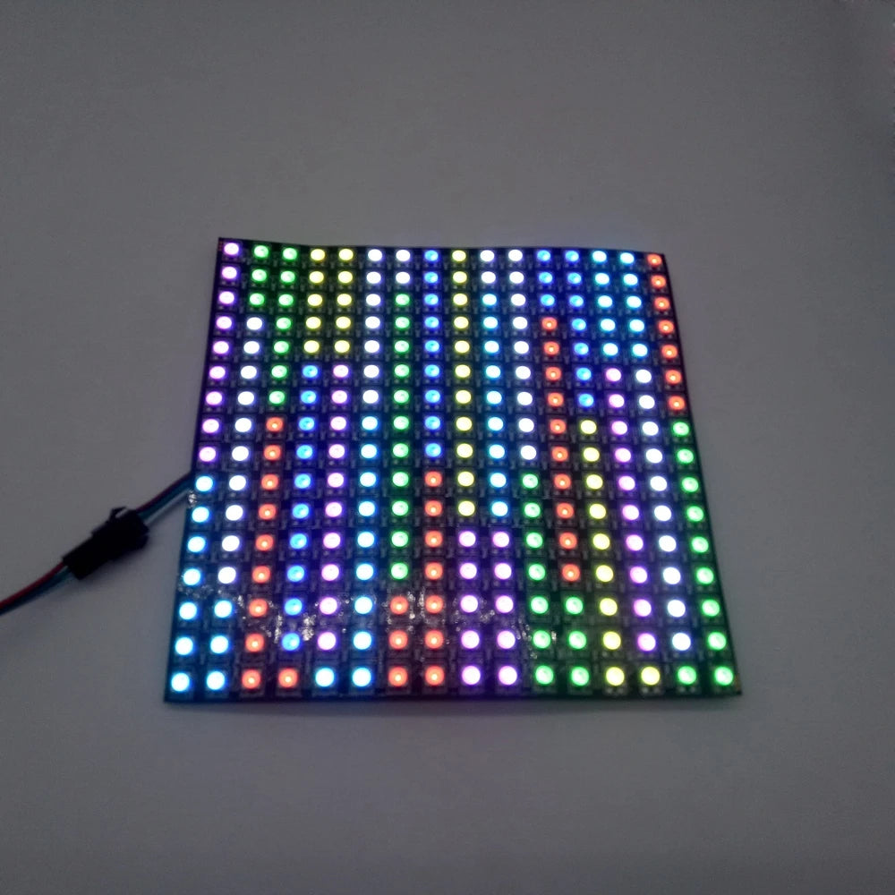 WS2812B LED Digital Flexible Individually Addressable Panel Light WS2812 8*8 16*16 8*32 Pxiels Module Matrix Screen DC5V