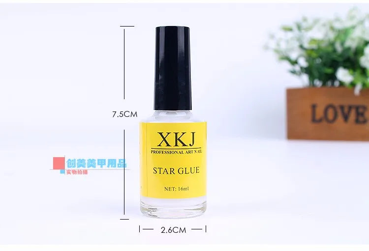 16 ml Star Glue Professional Stickers Tips Nail Glue Foil Transfer Gel Nail Art Adhesive Gel Nail Polish Nail Glue Extra Strong