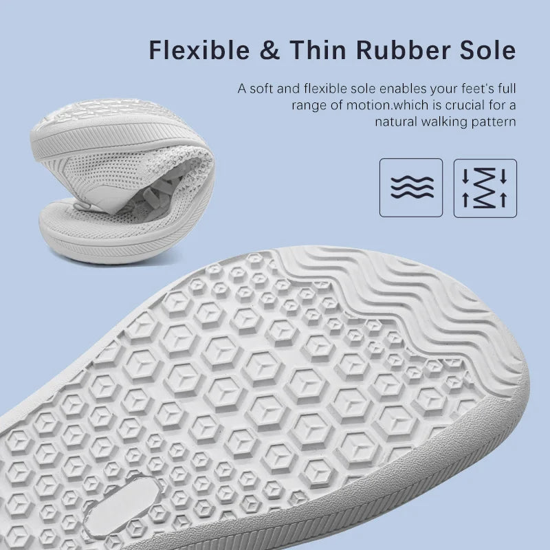 Men's Minimalist Cross-Trainer Barefoot Shoes with Wide Toe & Zero Drop Sole Trail Running Sneakers for Spring & Autumn