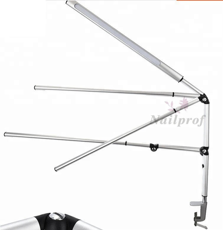 Modern Simple Electric Adjustable Foldable LED Touch Sensor Metal Office Desk Lamp Professional Manicure Swing Arm Lamp Nail