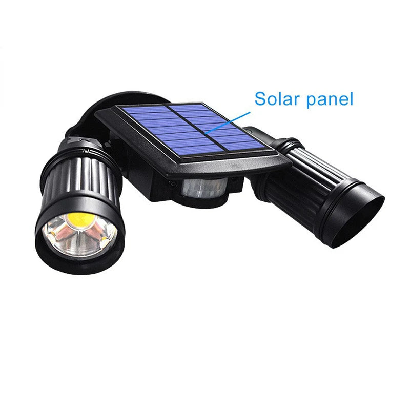 Two Adjustable Heads 180 Detection Angle 10W  COB Waterproof LED Outdoor Motion Sensor Security Flood Lights