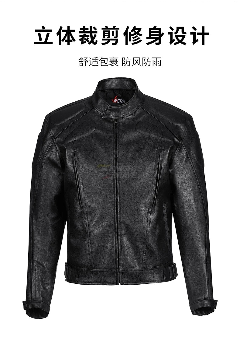 GHOST RACING Winter Motorcycle Jacket Leather Chaqueta Moto Men Waterproof Moto Suit Motorbike Riding Jacket Motocross Jacket