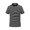 2024 Men's Trend Striped Printed Pullover Polo Shirts Stripe Polo Knit Sweater 200g Polo Sublime