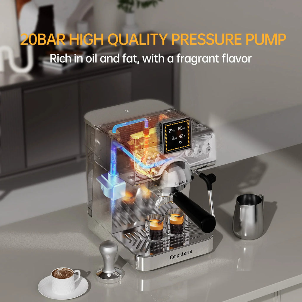 Empstorm Latest Design Coffee Maker Cold Brew Espresso Coffee Maker Italian Coffee Machine for Office Stock in the US Local