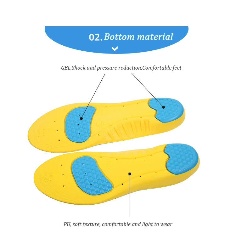Orthopedic Insole EVA Arch Support Pads Sport Sole For Sneakers Basketball Shoes Sweat Breathable Men's And Women's Insoles