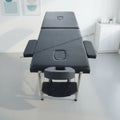 High Quality  Newest Model Stainless Steel Beauty Massage Bed with Headrest and Armrests Beauty Bed Table