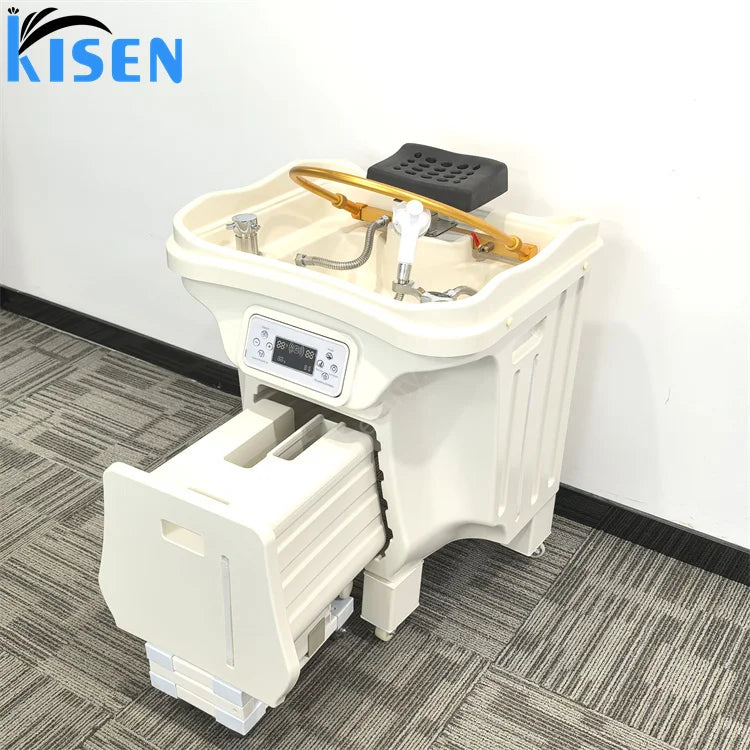 Kisen Fast Delivery Two Tanks Head Spa Bac Zen-flow Sauna Machine Hair Wash Salon Machine Pipeless Bowl with Water Heater