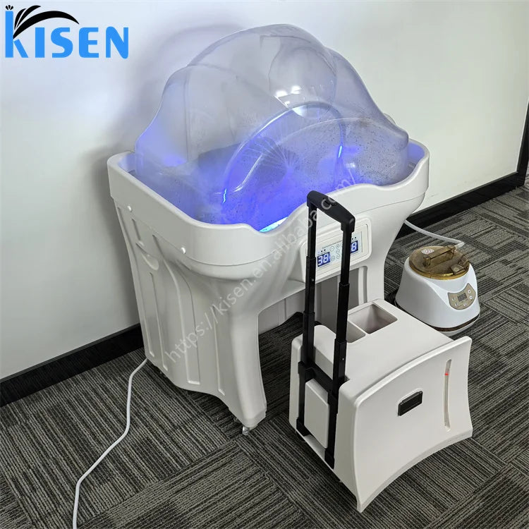 Popular No Plumbing Hair Wash Shampoo Basin Head Spa Shampoo Bowls Portable Water Circulation and Steam Shampoo Sink for Salon