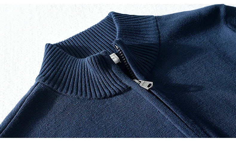 100% pure cotton Knit Autumn Winter 2025 Men's Stretchable Warm Knit Cardigan, Daily Commute Sweater.