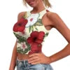 Hot Sale Hawaii Flower and Leaf Printed Summer Breathable Lady Sexy Tops Fashion Polynesian Pattern Vest Women's Skinny Tank Top