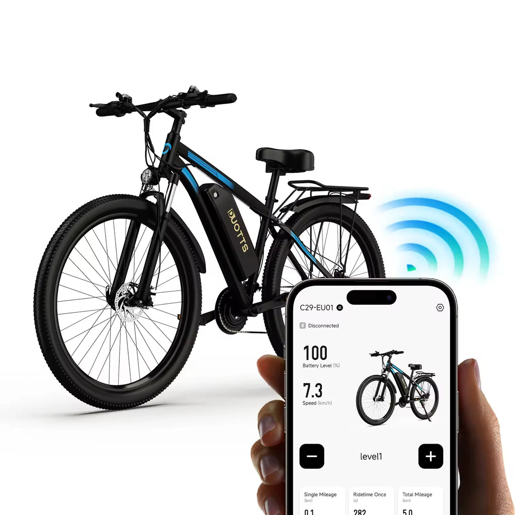 Duotts C29 21-Speed Off-Road City E-Bike with Full Aluminum Frame Shock Absorbers Brushless 250W 65nm Dual Lithium Batteries