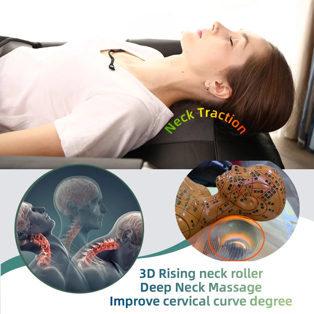 Advanced Electric Massage Bed with Adjustable Infrared Heated and Jade Roller for Spinal Therapy and Wellness