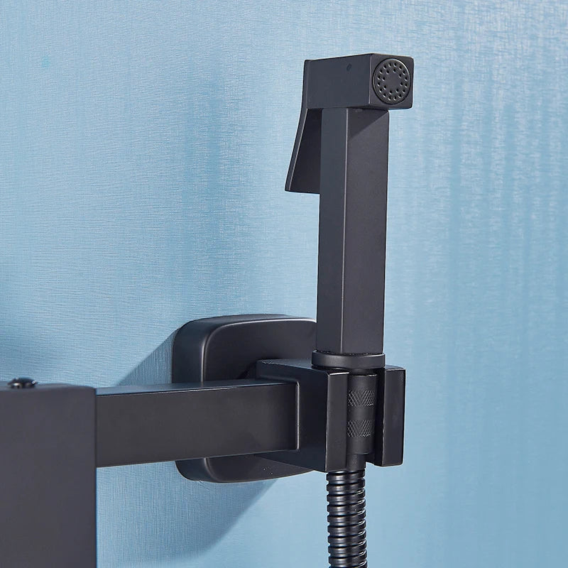 Rozin Black Bidet Faucets Wall Mounted Bathroom Shower Tap Bidet Toilet Sprayer Bidet toilet Washer Mixer Faucet