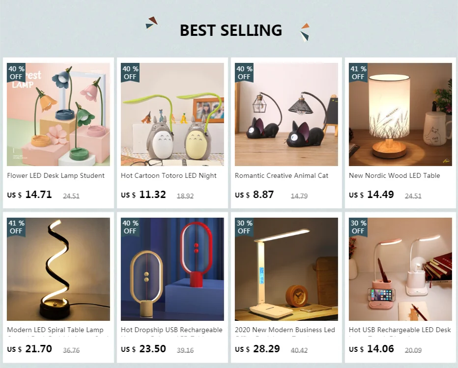 Flower LED Desk Lamp Student Bedroom Room Lighting Touch Reading Lamp Eye Protection Multi-function Lamp Table Light