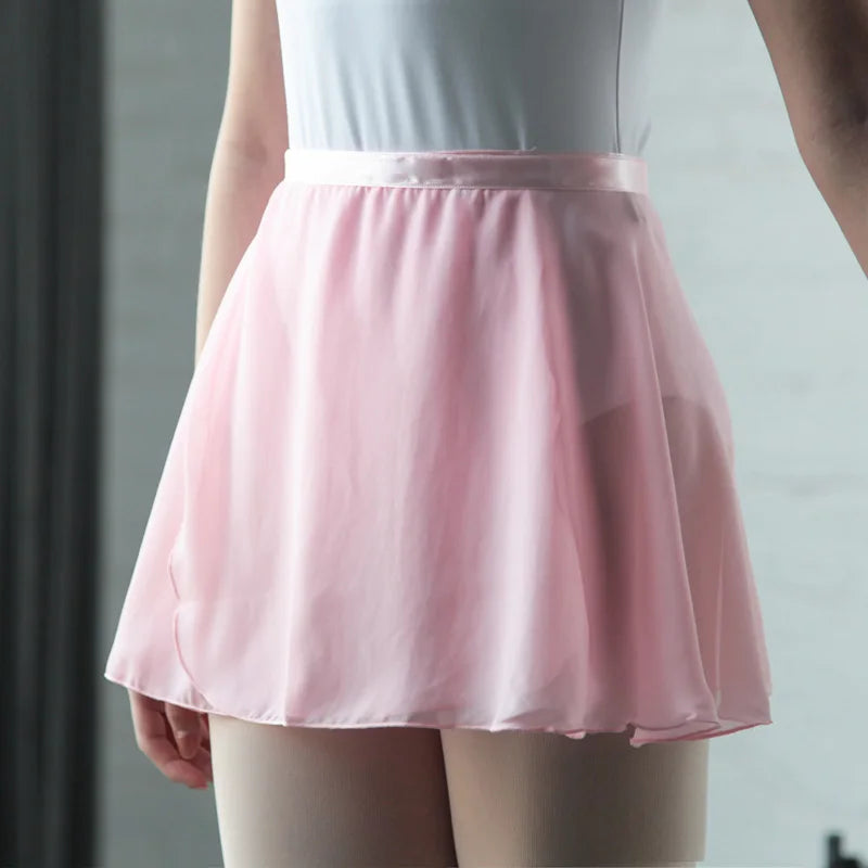 Baiwu Cheap Price Ballet Dance Chiffon Wrap Skirt Ballet Pull on Dance Skirt Stage Training Dancewear for Girls 111014501