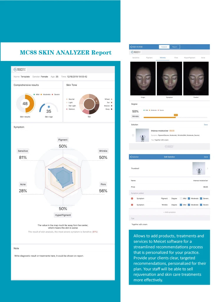 2024 AI Magic Mirror Facial Skin Analyzer Targeting Face Model MC88 with Plug Compatibility-IT JP US ZA
