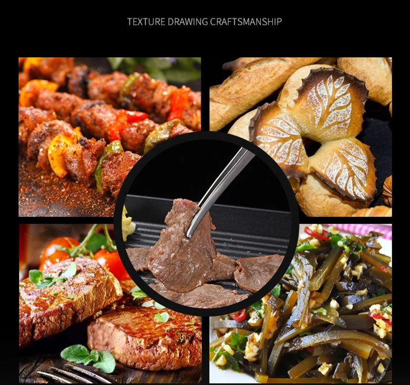 430 Stainless Steel Food Tongs Korean Barbecue Bbq Steak Clip Multi-purpose Food Clips Kitchen Gadgets Barbecue Accessories