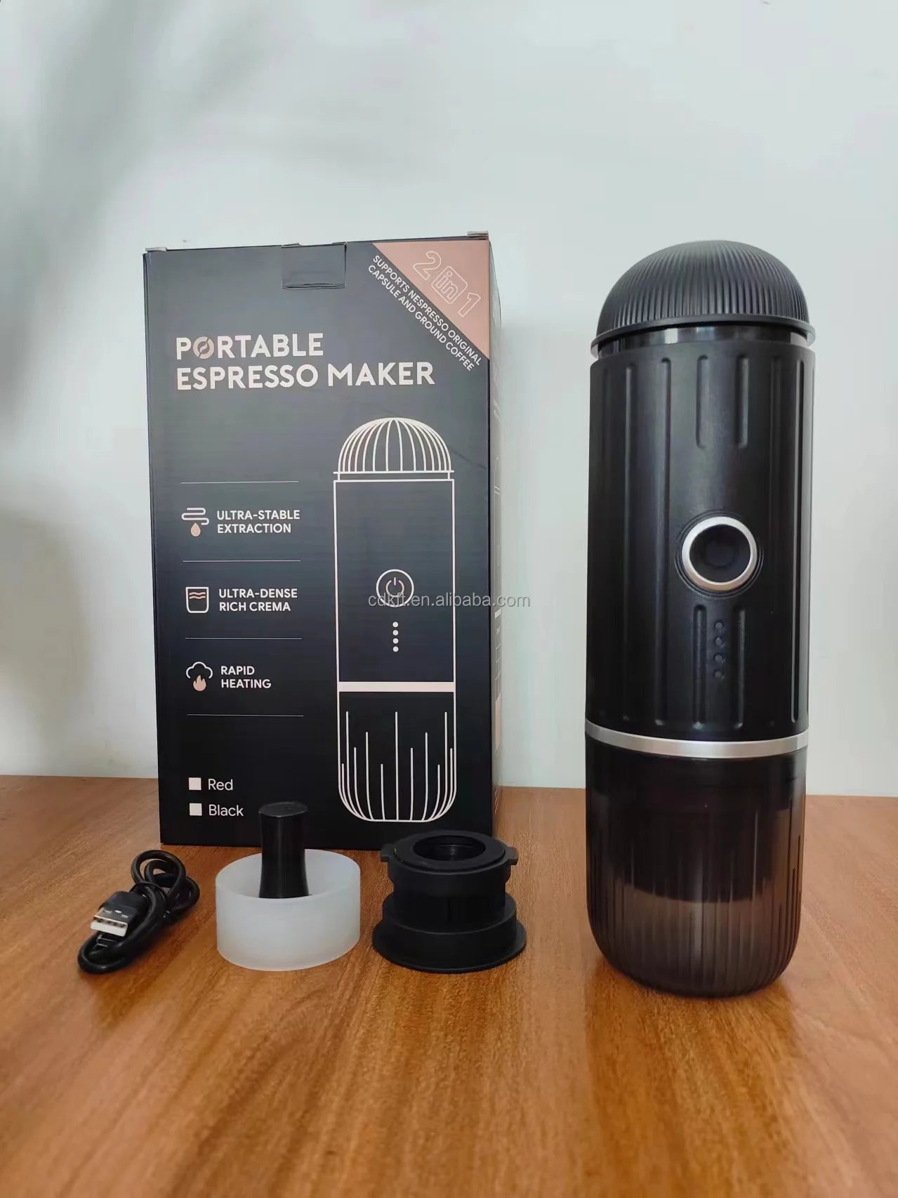 Wireless Heating Espresso Machine Powder Capsule Rechargeable Portable Outdoor Travel Car Carrying Home Electric Coffee Maker
