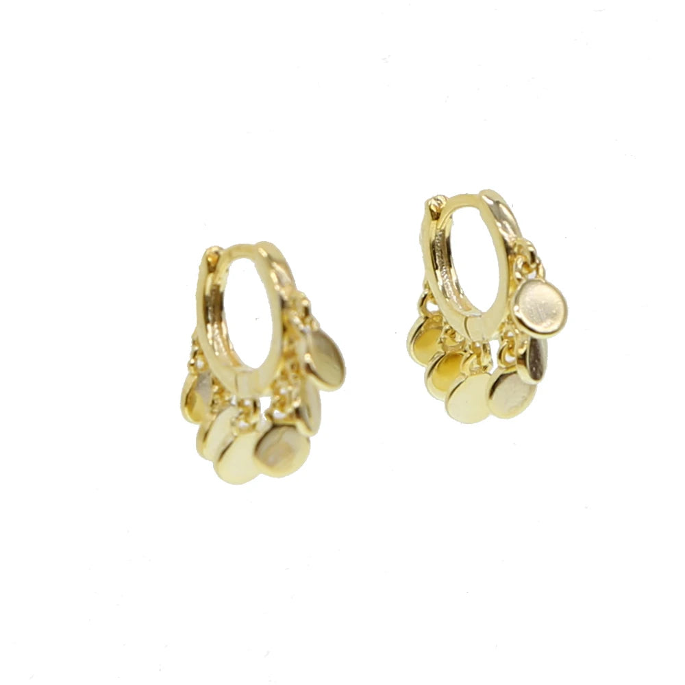 Multi Piercing Mini Hoop Rose Gold Gold Wholesale Women Jewelry 2023 New Design Round Charm Hoop Earring