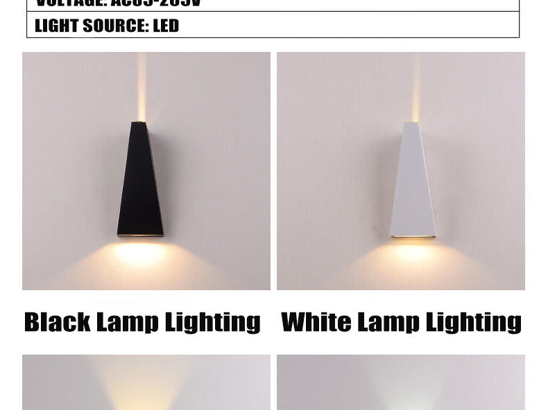 Outdoor LED Wall Lamp 6W 10W IP65 Waterproof Aluminum Wall Lights Porch Garden Fence Indoor Modern Nordic Sconce Lamps AC85-265V
