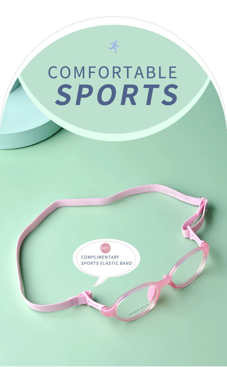 Secg Brand Children's Glasses Silicone Frames For Boys And Girls Students Super Light Comfortable Myopia Frames With Gasses