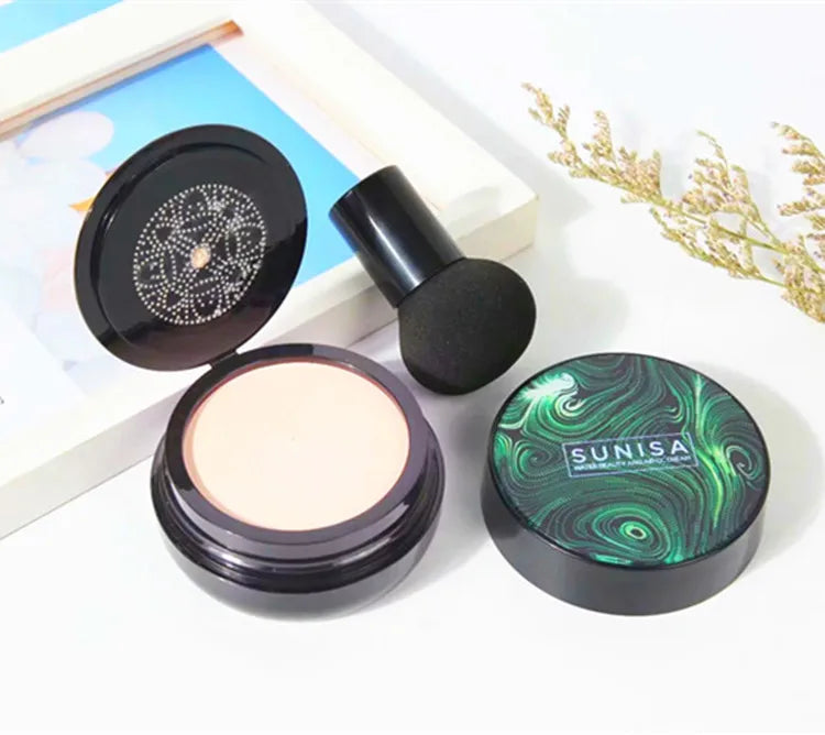 Sunisa Magic Mushroom Head Air Cushion CC Cream Waterproof Brighten Concealer Foundation Hydrating Makeup Base Skin Care Women