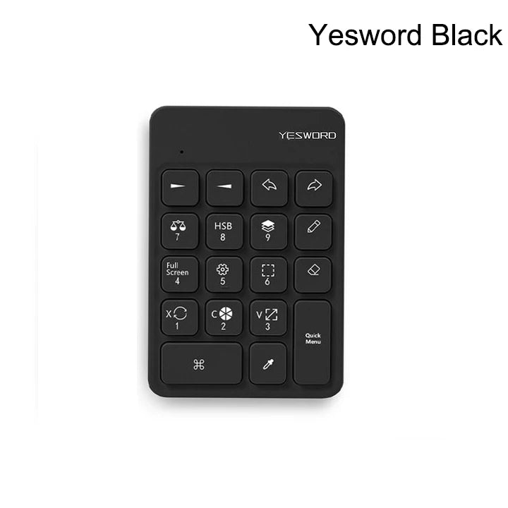 FRUNSI Wireless Bluetooth Shortcut Keyboard for iPad Procreate Graphics Drawing Tablet Painting Mini Portable Rechargeable