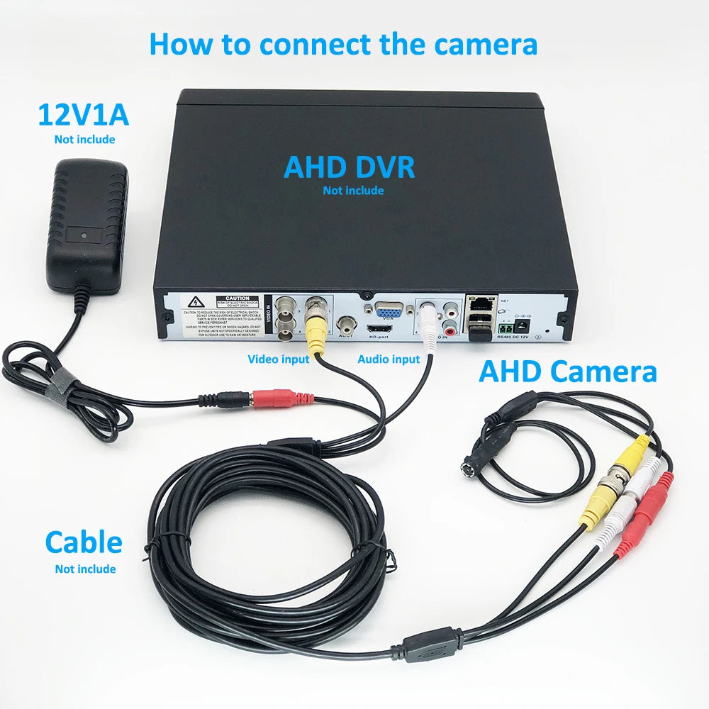 1080P Mini AHD Security Surveillance Camera CCTV Video Audio Camera For HD AHD DVR System