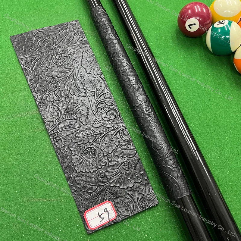 Genuine Cow Skin Pool Billiards Cue Grips Non-Slip Protective Sleeve Wrap with Different Print Pattern Genuine Leather Club Wrap