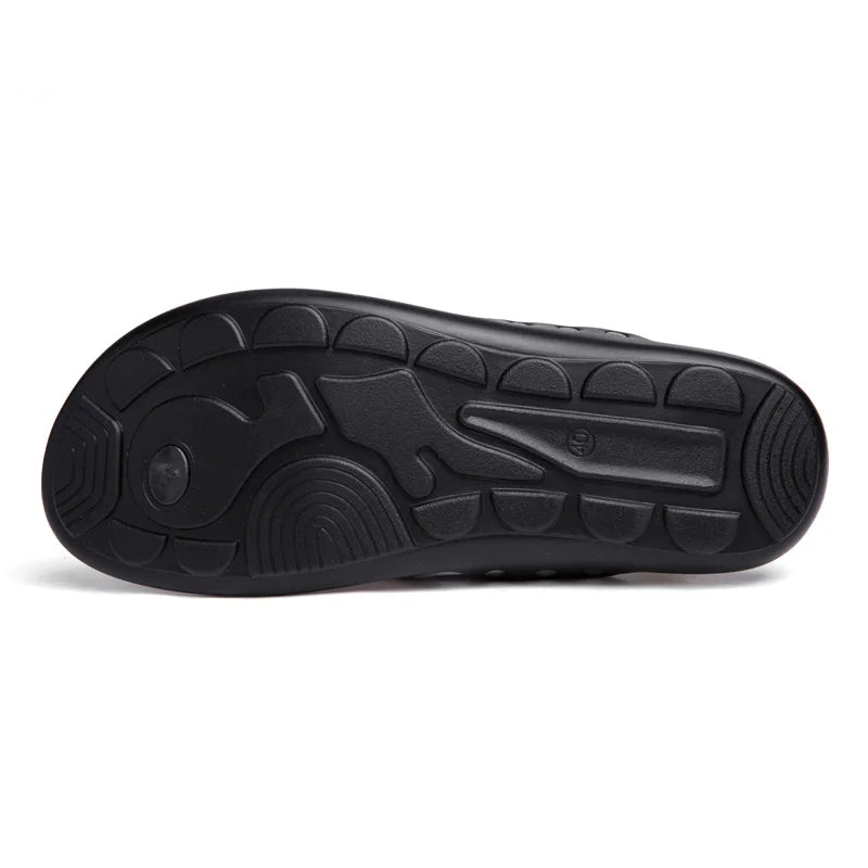 Men's Zoris Slippers Outside Sandals Flip Flops Beach Shoes Flats Sport Denim Leather Low-top Summer Breathable Casual Leisure