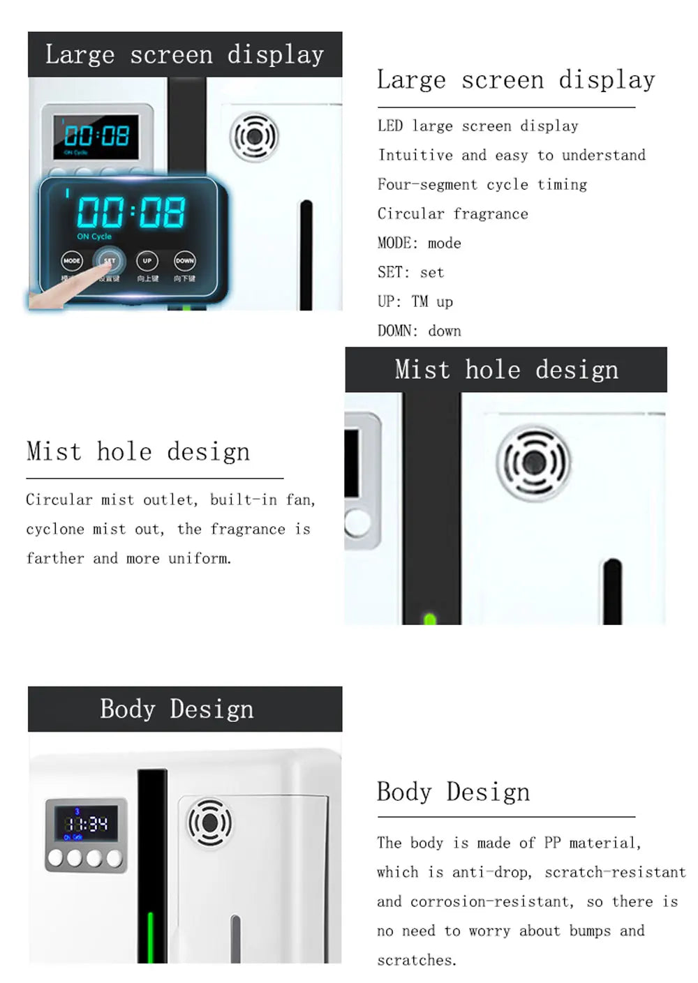 Wall Mounted Scent Air Machine For Home Waterless Essential Oil Diffuser Bluetooth Hotel Collection Diffuser For Room Spa Office