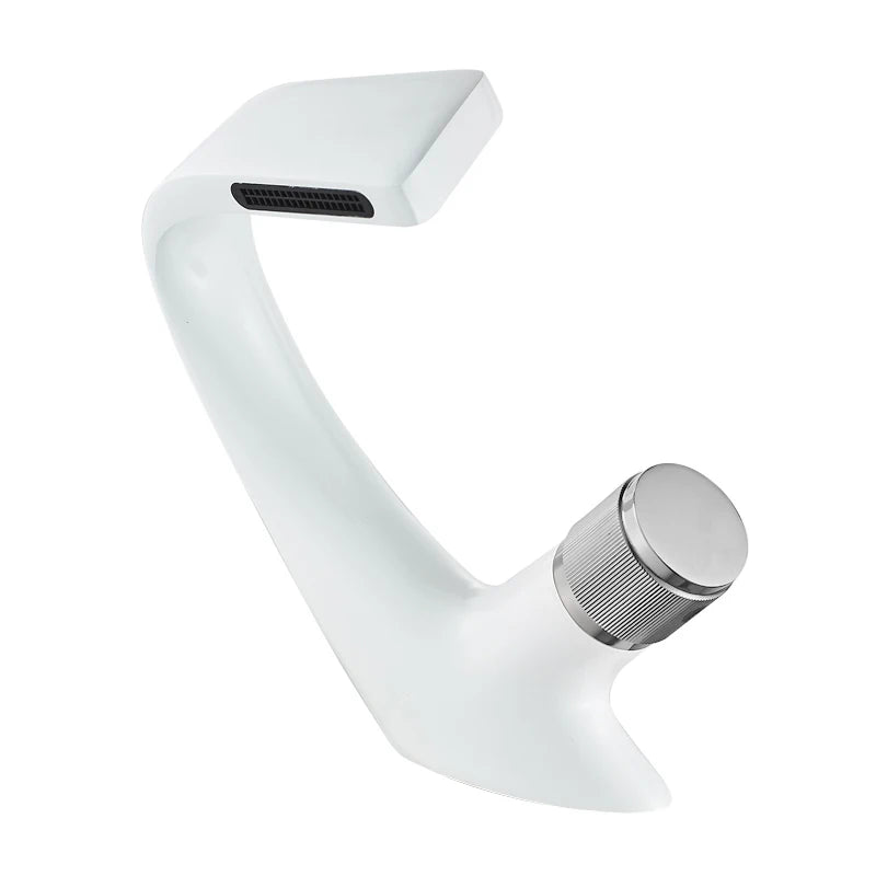 Black Faucet Bathroom Sink Faucets Hot Cold Water Mixer Crane Deck  Mounted Single Hole Bath Tap Chrome Finished ELM457