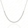 Wholesale 14K Solid Gold Diamond-Cut 16 Inch Link Necklace for Men's Trendy Yellow Gold Jewelry 21 Diamonds 6.51ct Claw Setting