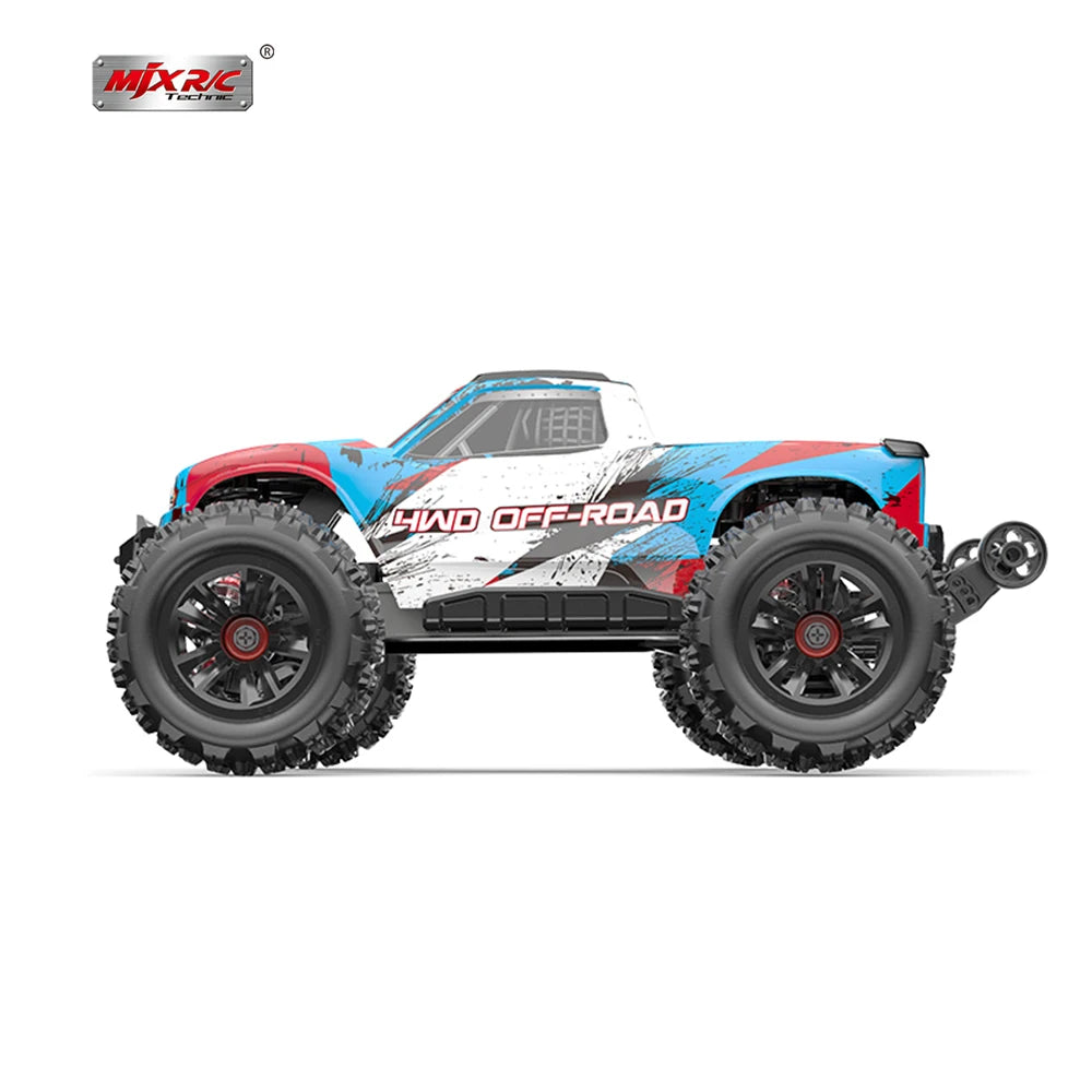 MJX 16208 Monster Trucks 2.4G 45KM/H High-Speed Off-Road Truggy 1/16 Brushless RC Hobby Car Remote Control Metal Vehicle Charger