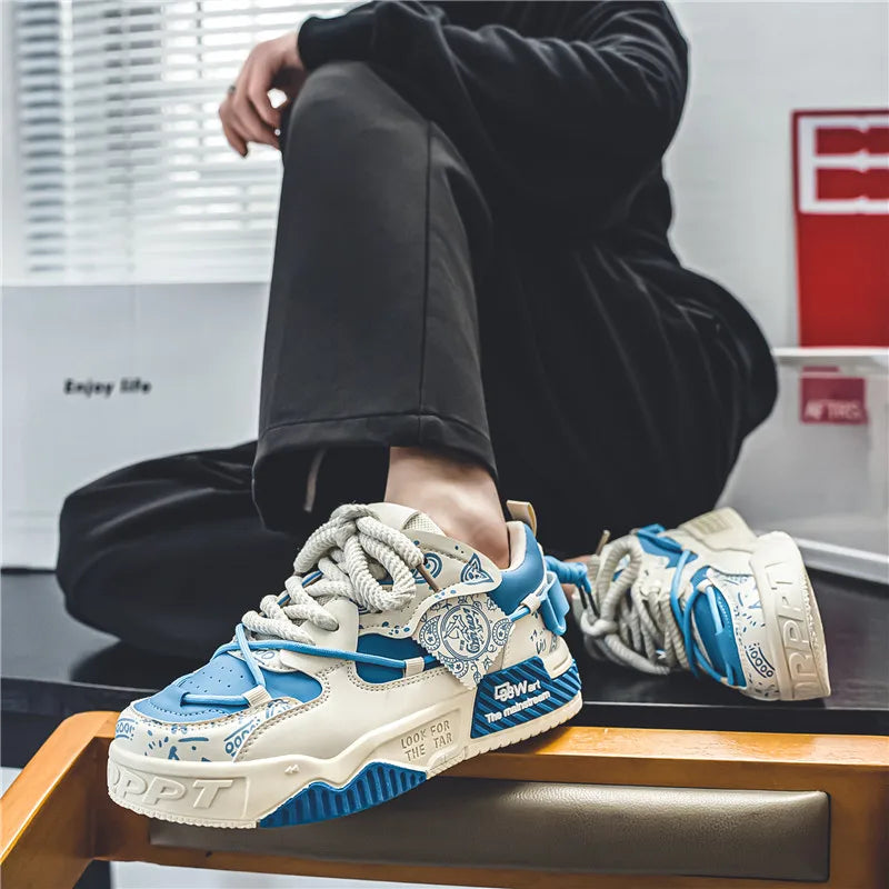 Fashion New Style Skateboarding Shoes Men Casual Fashion Chunky Sneakers