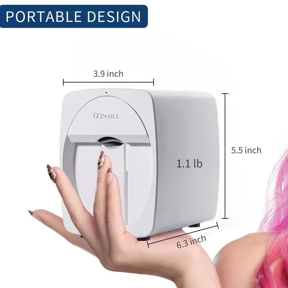 Professional Electric Small 3D Intelligent Nail Printing Machine O2 Automatic Smart Mobile Wifi DIY