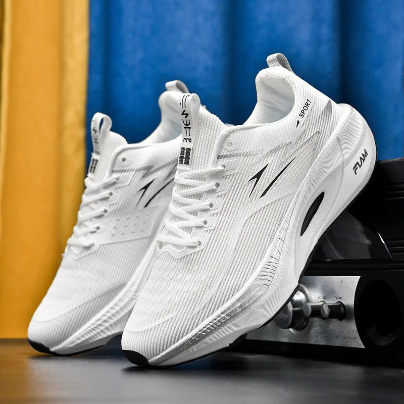 Lightweight Unisex Walk Sport Men Running Shoes Breathable Black Jogging Shoes Sneakers Men White Walking Style Shoes