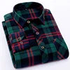RNSHANGER Autumn New Mens Plaid Shirt Casual Male Business Office Red Black Checkered Long Sleeve Plus Size Shirts 4XL 5XL