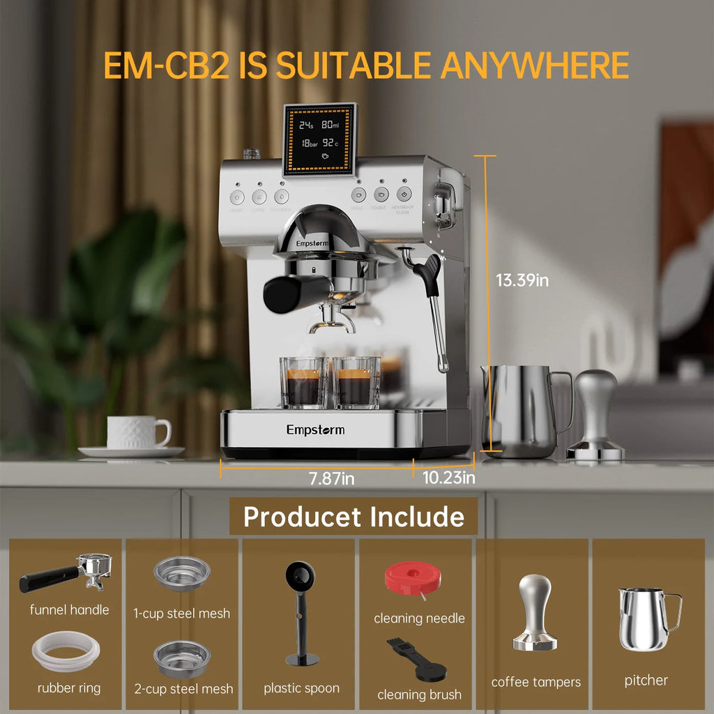Empstorm Latest Design Coffee Maker Cold Brew Espresso Coffee Maker Italian Coffee Machine for Office Stock in the US Local