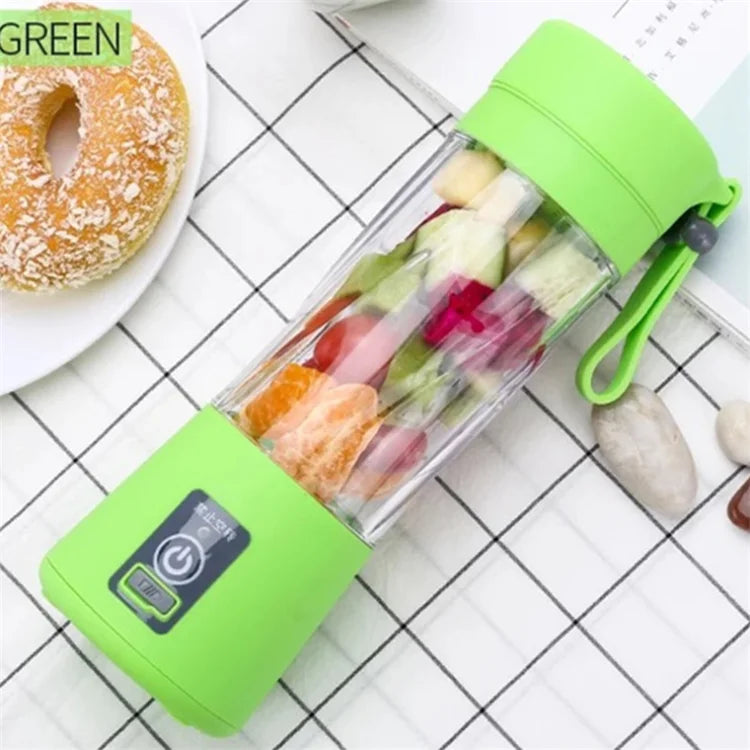 Portable Mini Plastic Bottle Fruit Juice Cup Blender USB Rechargeable Automatic Fast Mixing Electric Fruit Juicer