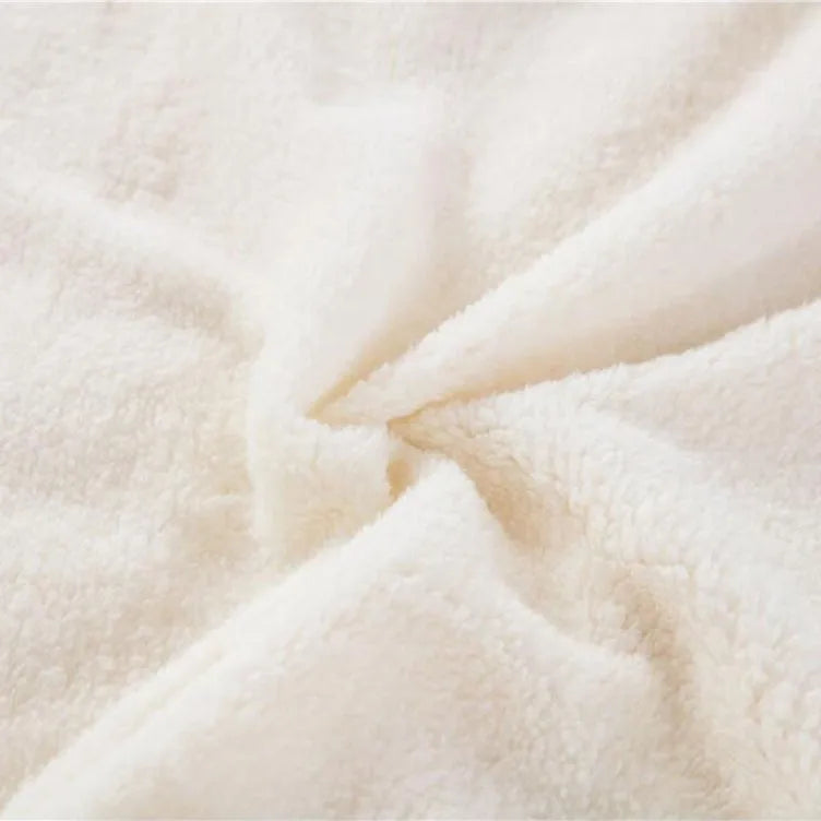 Customizable 3D Printed Synthetic Material One-Piece Dropshipping Double-Sided Flannel White Blanket Digital Foreign Trade