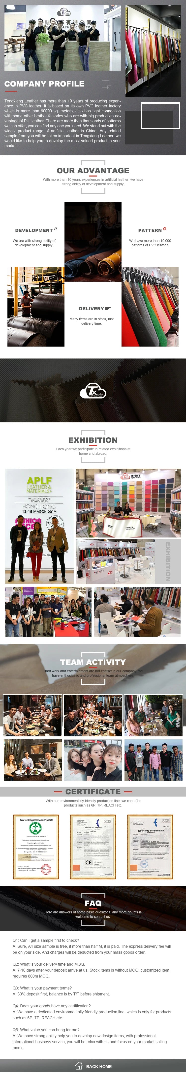 Double-faced Spunlace PVC Waterproof Eco-Friendly Elastic Stiffener Fabrics Reinforcement Luggage Mat Bag Lining Foiled Pattern