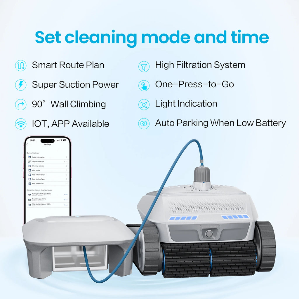 AIRROBO PC200 Cordless Swimming Pool Robot Automatic Climbing Wall  Water Surface Smart Underwater Pool Robot Cleaner
